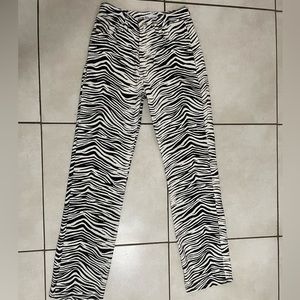 Zara zebra print jean